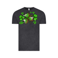 Vintage Black st. patricks day shamrocks Vintage Tee - BarkalooDesign
