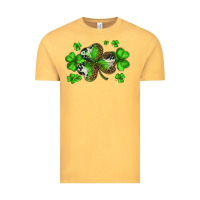 Vintage Mustard st. patricks day shamrocks Vintage Tee - BarkalooDesign