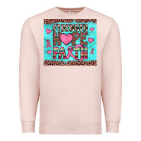 Pale Pink strength hope faith Premium Sweatshirt - JahusDesignShop