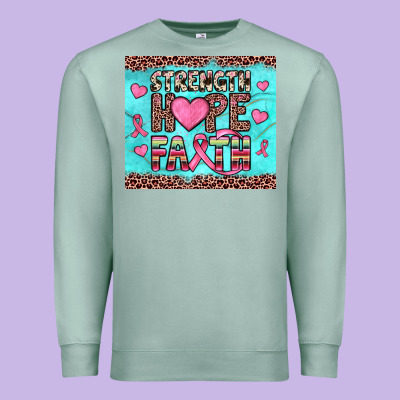 Strength Hope Faith Premium Sweatshirt Designed By Jahusdesignshop