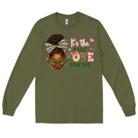 Sorority Colors Its The Self Love For Me Afro Woman2 Long Sleeve Tee | Teevron