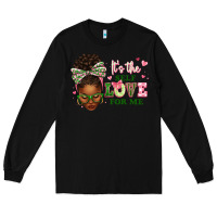Black sorority colors its the self love for me afro woman2 Long Sleeve Tee - texasbilliewilder