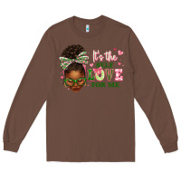 Chestnut sorority colors its the self love for me afro woman2 Long Sleeve Tee - texasbilliewilder