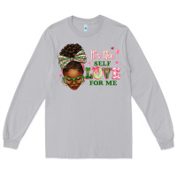 Moon Dust sorority colors its the self love for me afro woman2 Long Sleeve Tee - texasbilliewilder