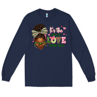 Navy sorority colors its the self love for me afro woman2 Long Sleeve Tee - texasbilliewilder