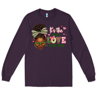 Plum sorority colors its the self love for me afro woman2 Long Sleeve Tee - texasbilliewilder