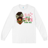 White sorority colors its the self love for me afro woman2 Long Sleeve Tee - texasbilliewilder