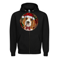 Black beagle christmas ornament Zipper Hoodie - RanaPortraitStore