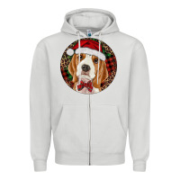 Dove Grey beagle christmas ornament Zipper Hoodie - RanaPortraitStore