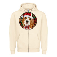 Sandshell beagle christmas ornament Zipper Hoodie - RanaPortraitStore