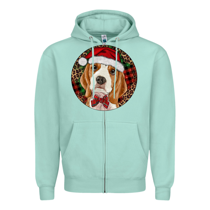 Beagle Christmas Ornament Zipper Hoodie by RanaPortraitStore | Teevron