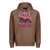 Chestnut girls like monster trucks too Premium Hoodie - MaliasSmallBusiness