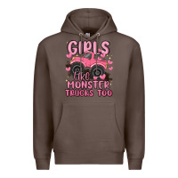 Coffee girls like monster trucks too Premium Hoodie - MaliasSmallBusiness