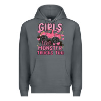 Rock girls like monster trucks too Premium Hoodie - MaliasSmallBusiness