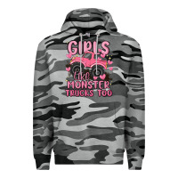 Slate Camo girls like monster trucks too Premium Hoodie - MaliasSmallBusiness