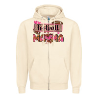 Sandshell football mama with leopard Zipper Hoodie - Zillion Design Studio