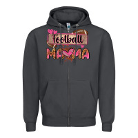 Smoke football mama with leopard Zipper Hoodie - Zillion Design Studio