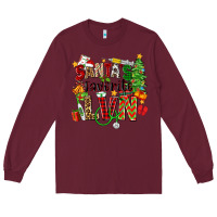 Burgundy santa's favorite lvn Long Sleeve Tee - Zillion Design Studio