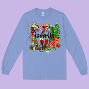 Santa's Favorite Lvn Long Sleeve Tee Designed By Zillion Design Studio