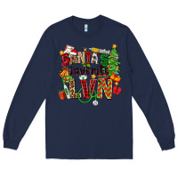 Navy santa's favorite lvn Long Sleeve Tee - Zillion Design Studio