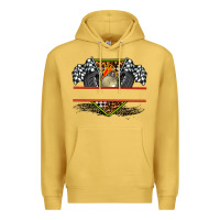 Antique Gold race flag and race equipment Premium Hoodie - AdoDesignShop