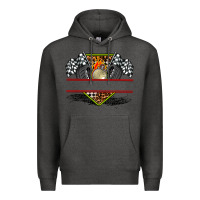 Charcoal Heather race flag and race equipment Premium Hoodie - AdoDesignShop