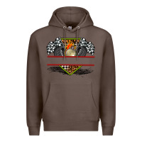 Coffee race flag and race equipment Premium Hoodie - AdoDesignShop