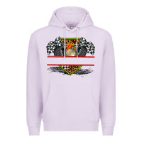 Lilac race flag and race equipment Premium Hoodie - AdoDesignShop
