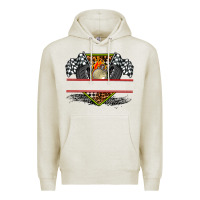 Oatmeal Heather race flag and race equipment Premium Hoodie - AdoDesignShop