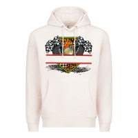 Pale Pink race flag and race equipment Premium Hoodie - AdoDesignShop