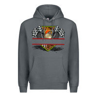 Rock race flag and race equipment Premium Hoodie - AdoDesignShop
