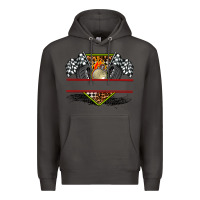 Smoke race flag and race equipment Premium Hoodie - AdoDesignShop