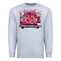 Heather Grey breast cancer farm truck Premium Sweatshirt - Artiststas