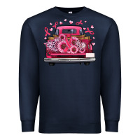 Navy breast cancer farm truck Premium Sweatshirt - Artiststas