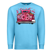 Ocean Blue breast cancer farm truck Premium Sweatshirt - Artiststas