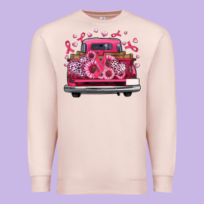 Breast Cancer Farm Truck Premium Sweatshirt Designed By Artiststas
