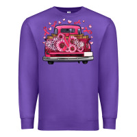 Purple breast cancer farm truck Premium Sweatshirt - Artiststas