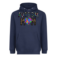 Navy autism mom Heavyweight Hoodie - CowhideDigitalArt