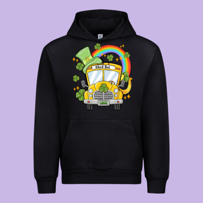 St. Patrick's Day School Bus Urban Hoodie Designed By Maliassmallbusiness