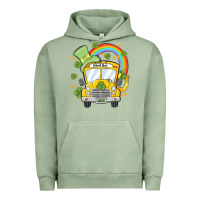 Pigment Oil Green st. patrick's day school bus Urban Hoodie - MaliasSmallBusiness