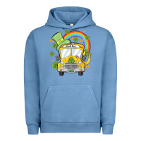 Pigment Pebble Blue st. patrick's day school bus Urban Hoodie - MaliasSmallBusiness