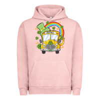 Pigment Salmon st. patrick's day school bus Urban Hoodie - MaliasSmallBusiness