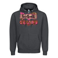 Smoke football granny with leopard Zipper Hoodie - Zillion Design Studio
