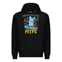 Black skateboard bunny Premium Hoodie - MaliasSmallBusiness