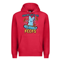 Cardinal skateboard bunny Premium Hoodie - MaliasSmallBusiness