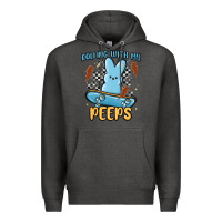 Charcoal Heather skateboard bunny Premium Hoodie - MaliasSmallBusiness