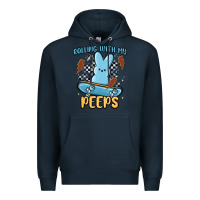 Navy skateboard bunny Premium Hoodie - MaliasSmallBusiness