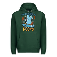 Sports Green skateboard bunny Premium Hoodie - MaliasSmallBusiness