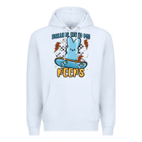 White skateboard bunny Premium Hoodie - MaliasSmallBusiness