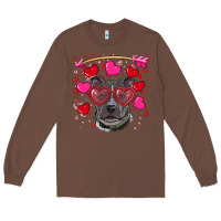 Chestnut Valentine's day  pitbull Long Sleeve Tee - RanaPortraitStore